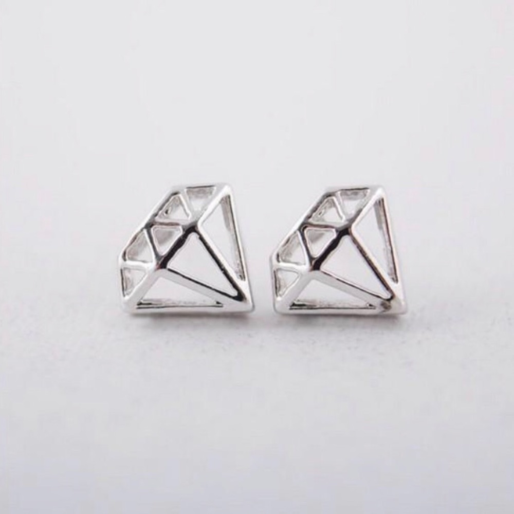 “Diamond” earring 18k gold plated - Picture 2 of 3
